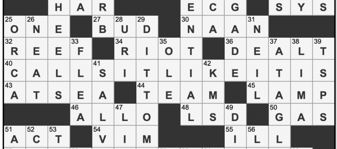 Irish Times (Crosaire) - Oct 10 2019 Crossword Solution - Daily Crossword Puzzle Answer