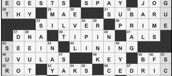 songbird performer crossword clue